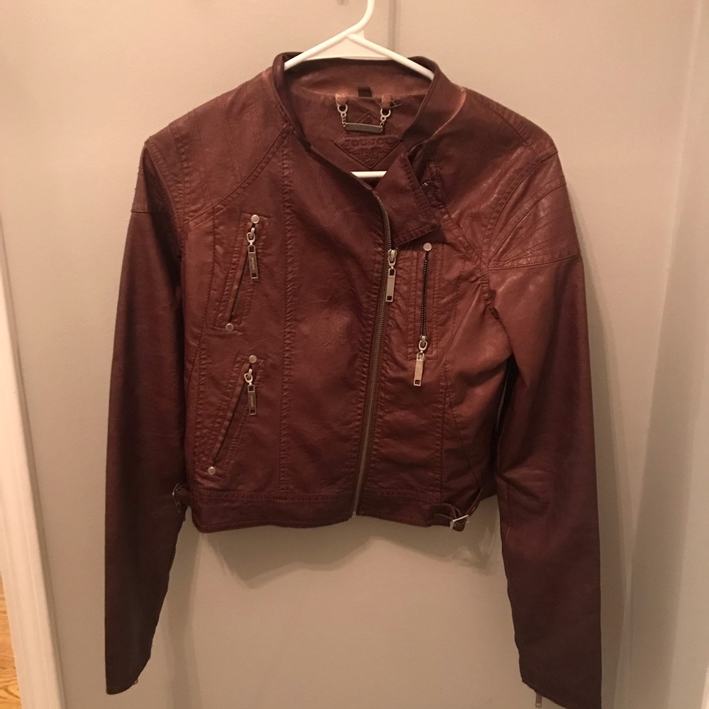 Brown Pleather Coat